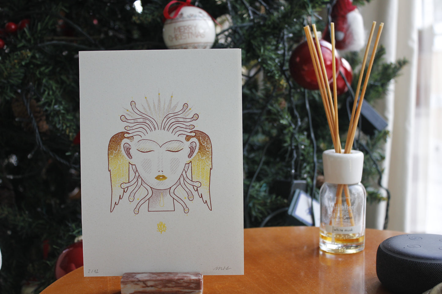 Illustrazione artistica Medusa con supporto 8 e Mezzo