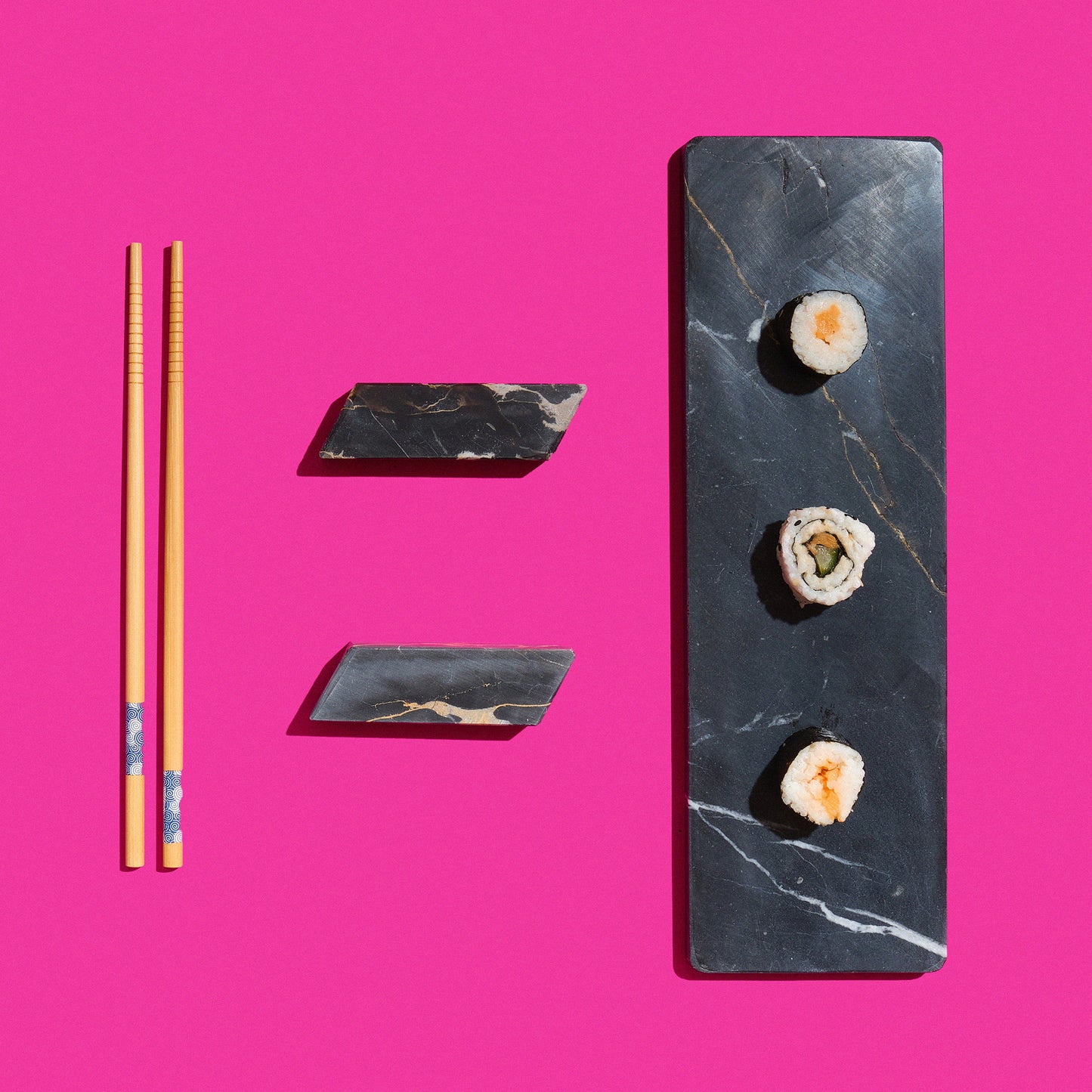 Sushi Set in Marmo Nero