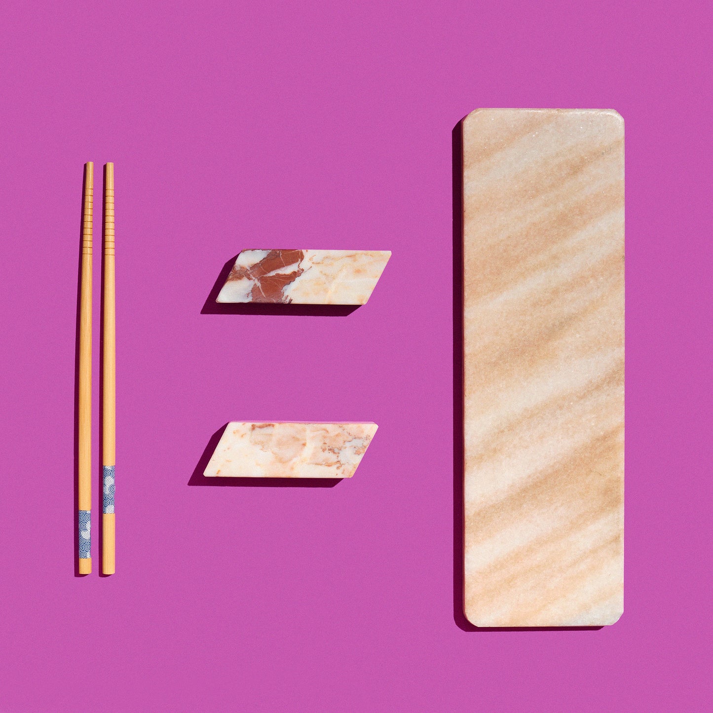 Sushi Set in Marmo Rosa