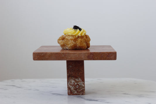 Alzatina per Dolci in Travertino Rosso | Cake stand in Red Travertine