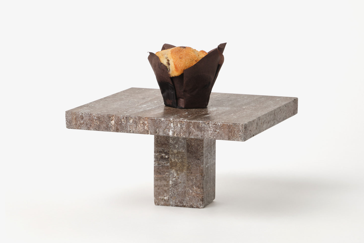 Alzatina per Dolci in Travertino Titanium | Cake stand in Titanium Travertine