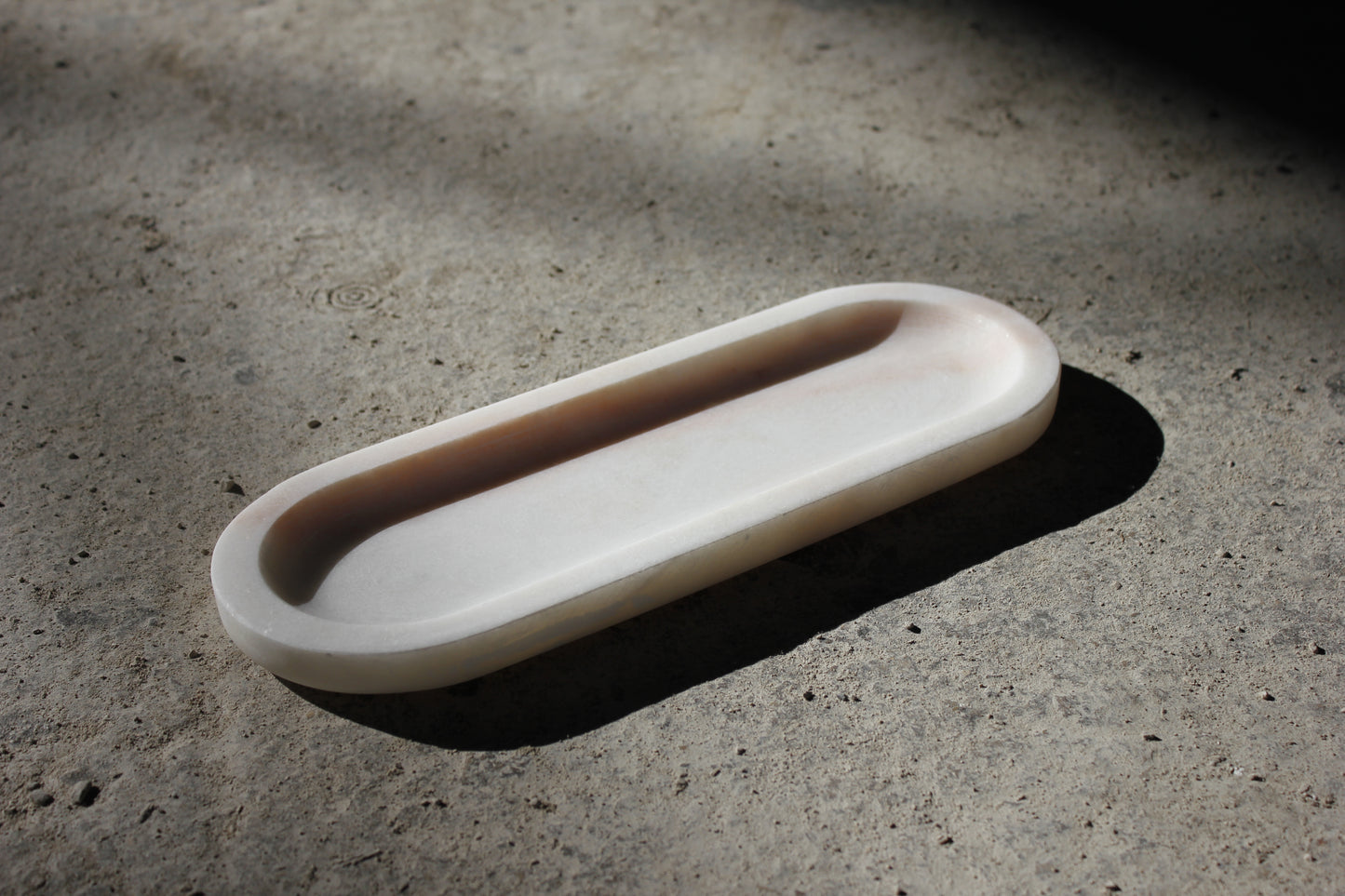 Vassoio Ovale in marmo Rosa Portogallo - Oval Pink marble tray