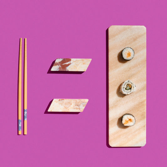Sushi Set in Marmo Rosa
